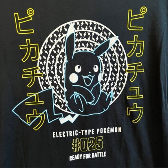 Pokemon Pikachu Electric Type Ready For Battle Graphic Print T-Shirt Sz M - Picture 4 of 6